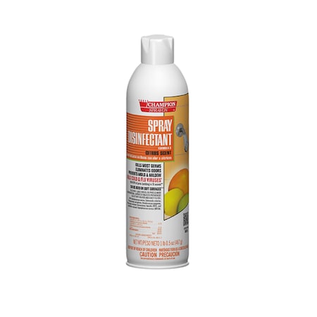 Chase Products Champion Sprayon Aerosol Spray Disinfectant Citrus net 16.5 oz. 1 Can 5166-1
